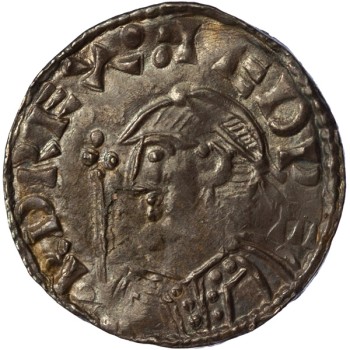 Edward The Confessor 'Expanding Cross﻿' Silver Penny - Lincoln