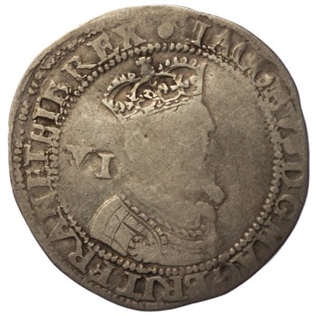 James VI Silver Six Shillings - Scottish