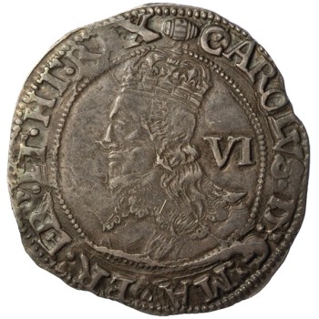 Charles I Silver Sixpence