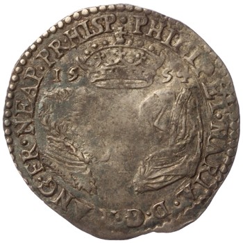 Philip and Mary Silver Sixpence