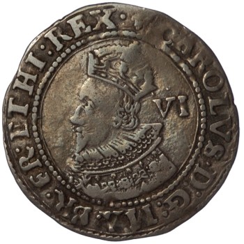 Charles I Silver Sixpence 1625