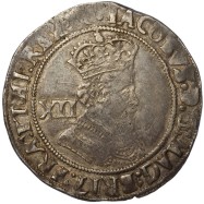 James I Silver Shilling - Key