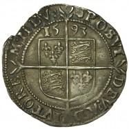 Elizabeth I Silver Sixpence 1593